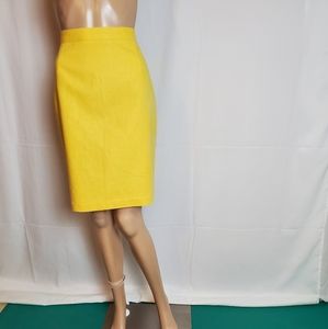 Bridgewater Classic Yellow Midi Skirt size 4 P